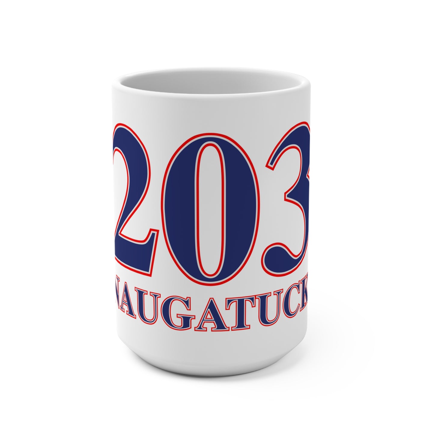203 Naugatuck Red White & Blue Mug 15oz