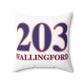 203 Wallingford Red White & Blue Spun Polyester Square Pillow
