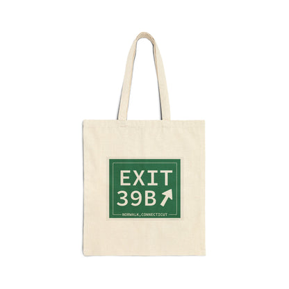 Vintage Exit 39B Merritt Parkway Sign Cotton Canvas Tote Bag