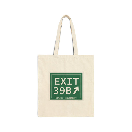 Vintage Exit 39B Merritt Parkway Sign Cotton Canvas Tote Bag