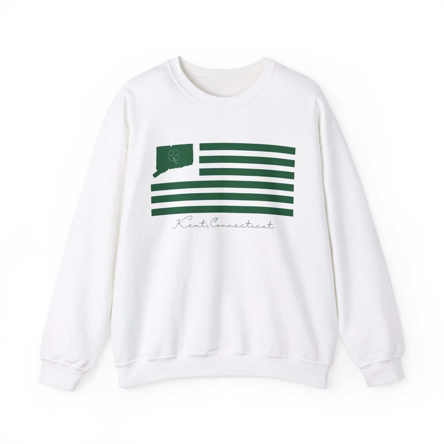 Kent Connecticut St. Patrick’s Day Flag Unisex Heavy Blend™ Crewneck Sweatshirt