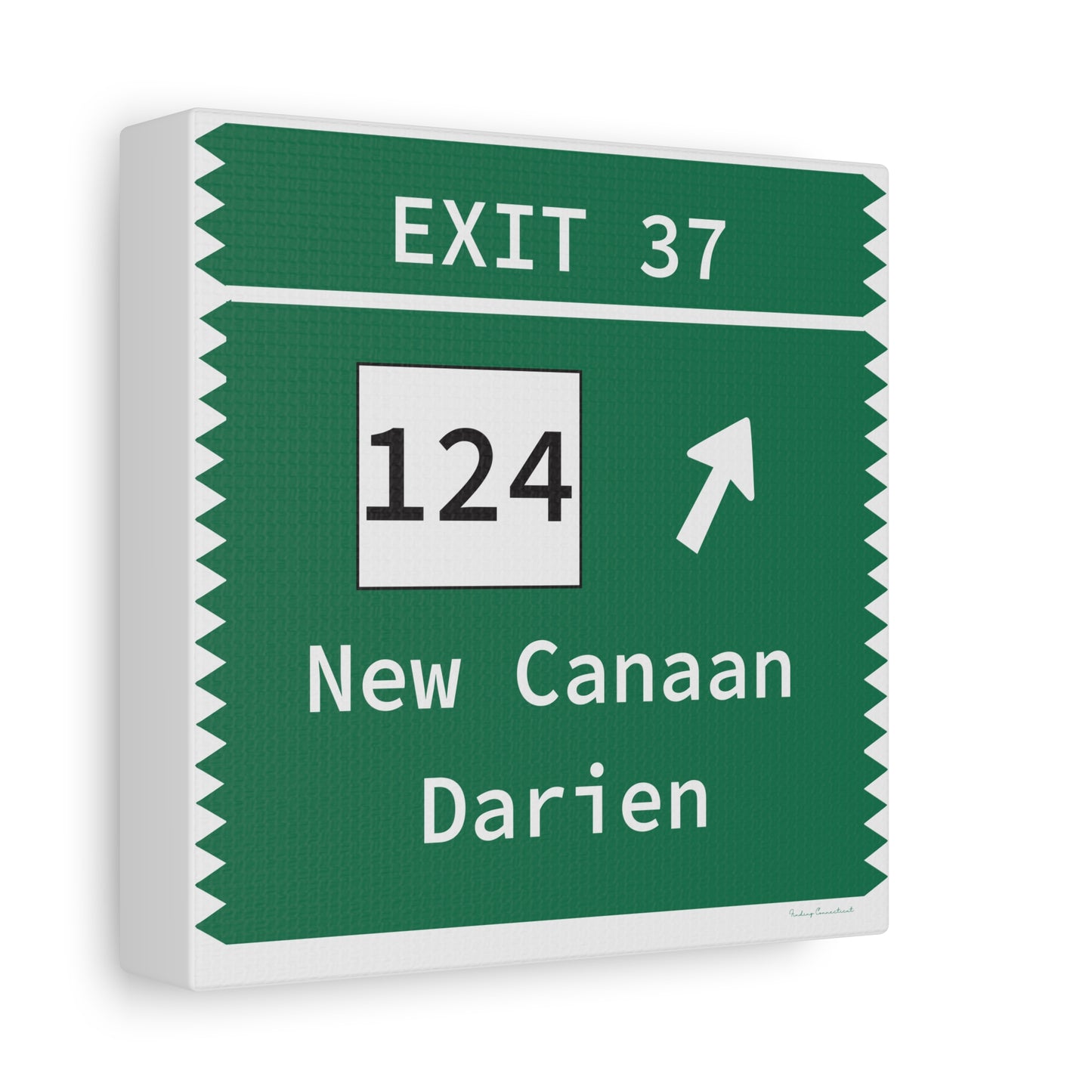 Vintage Merritt Parkway Exit 37 Sign Matte Canvas, Stretched, 1.25"