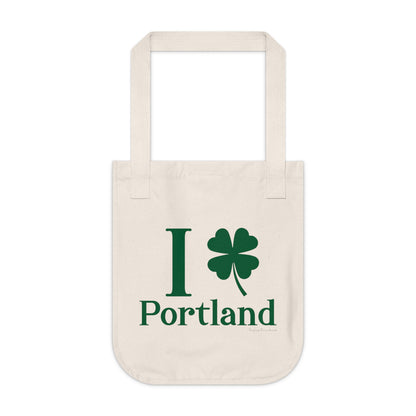 I Clover Portland Organic Canvas Tote Bag