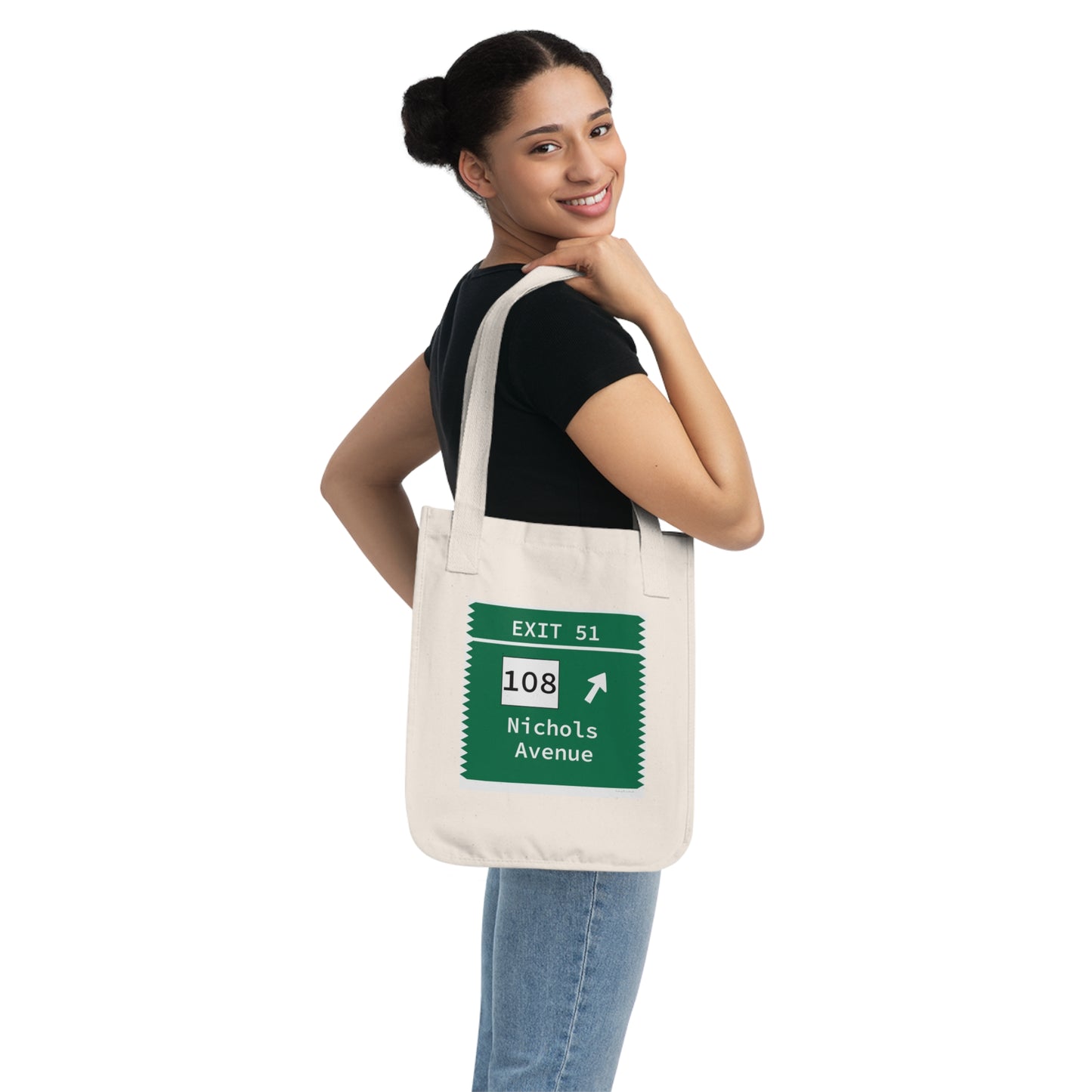 Vintage Merritt Parkway Exit 51 Sign Organic Canvas Tote Bag