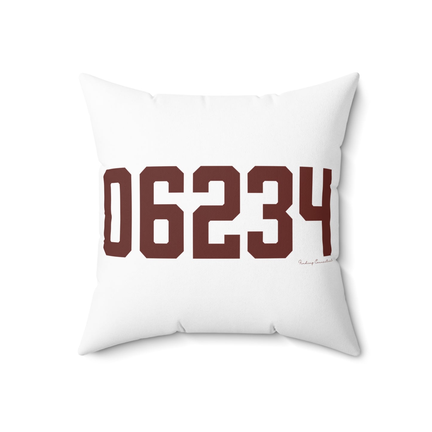 06234 Brooklyn Connecticut Zip Code Spun Polyester Square Pillow