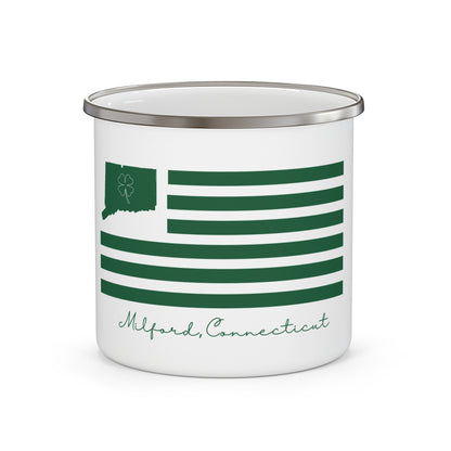 Milford Connecticut St. Patrick’s Day Flag Enamel Camping Mug