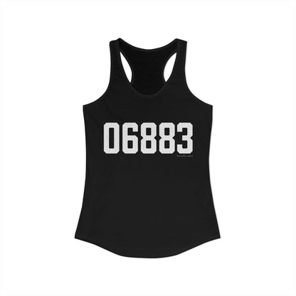 06883 Weston CT Zip Code Women's Ideal Racerback Tank Top