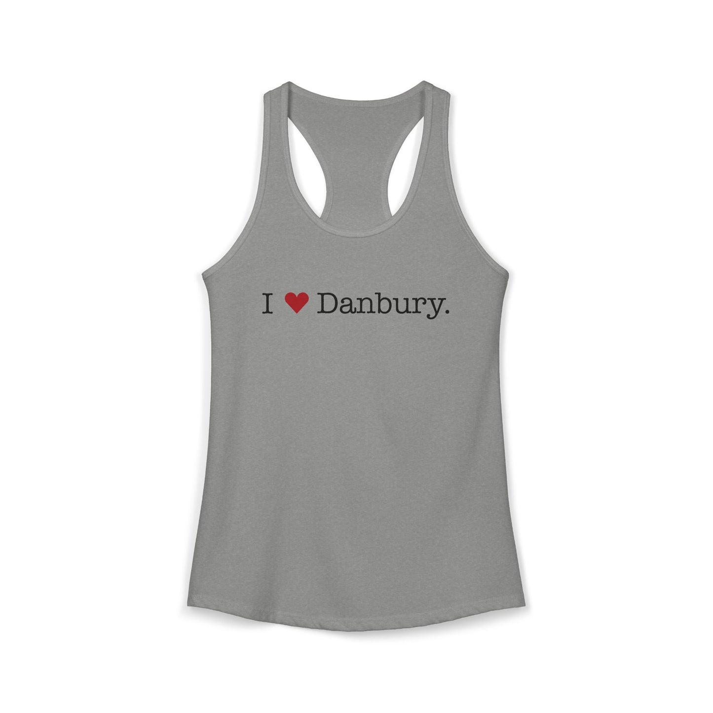 I Heart Danbury. Women's Ideal Racerback Tank Top