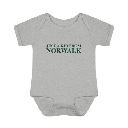 Just a kid from Norwalk Infant Baby Rib Bodysuit