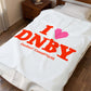 I Heart DNBY Velveteen Plush Blanket