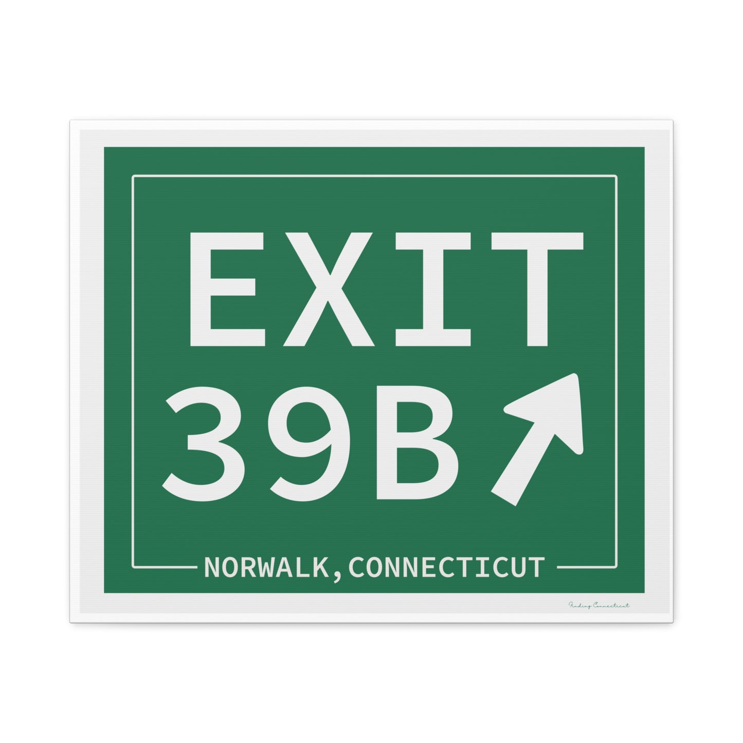 Vintage Exit 39B Merritt Parkway Sign Matte Canvas, Stretched, 1.25"