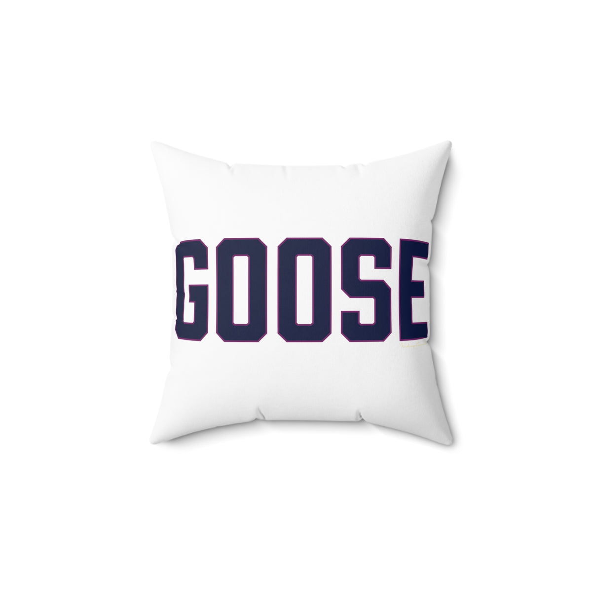 Goose Zip Code Blue & Purple Spun Polyester Square Pillow