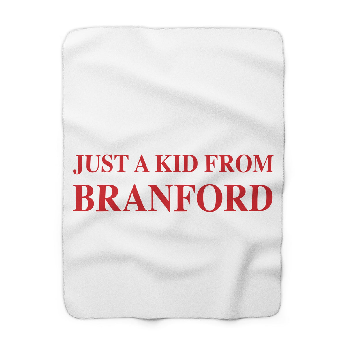 Just a kid from Branford Sherpa Fleece Blanket