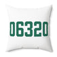06320 New London Connecticut Zip Code Spun Polyester Square Pillow