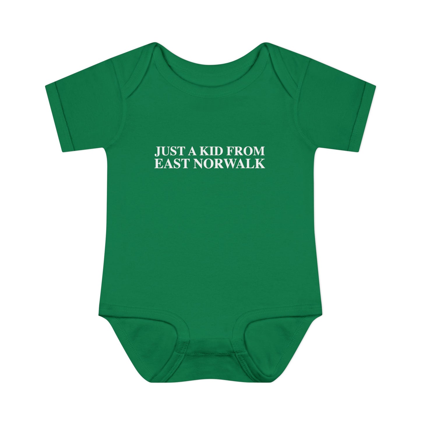 Just a kid from East Norwalk Infant Baby Rib Bodysuit
