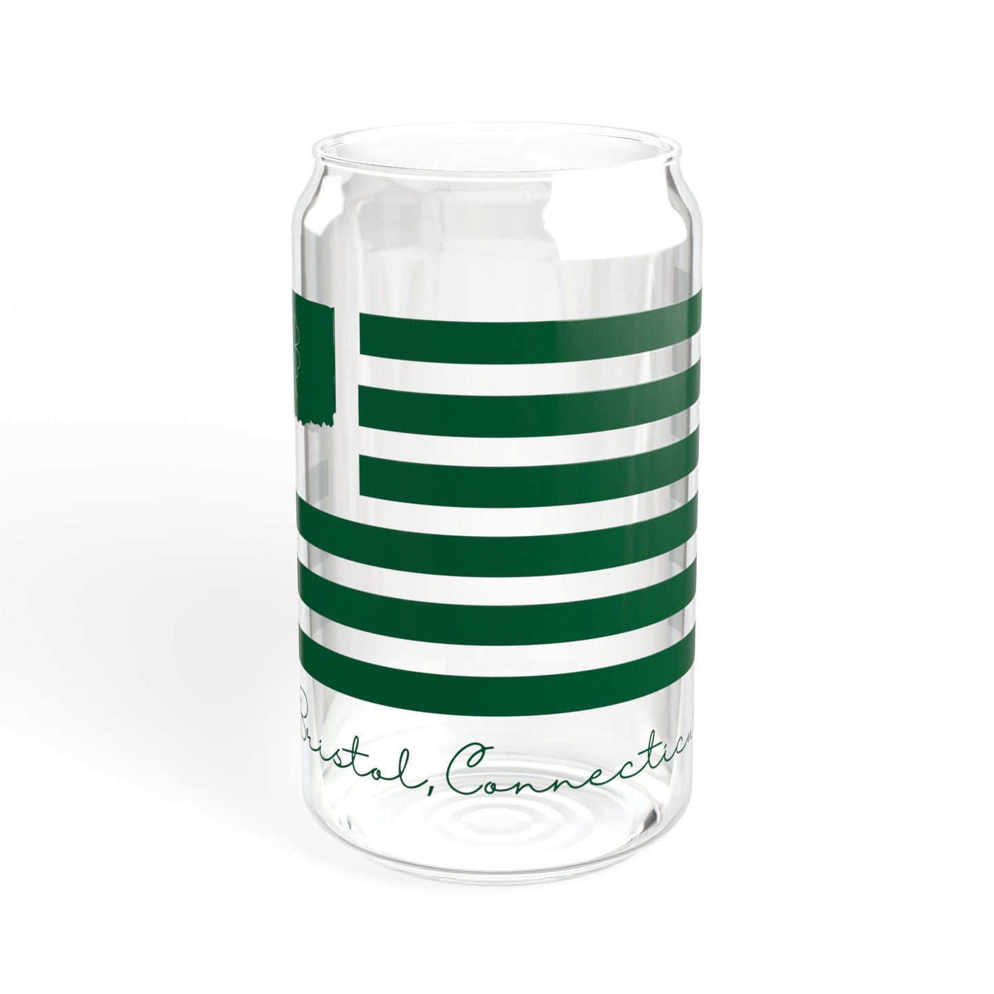 Bristol Connecticut St. Patrick’s Day Flag Sipper Glass, 16oz