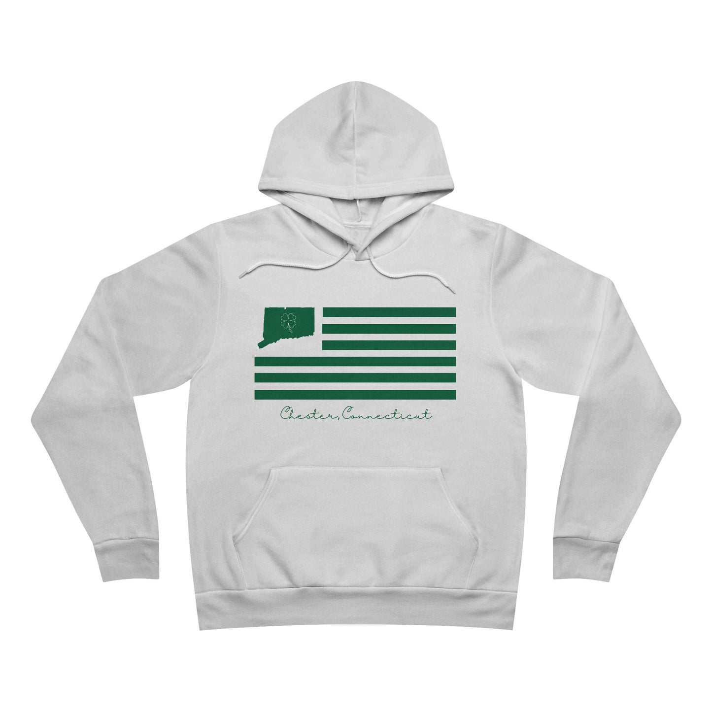 Chester Connecticut St. Patrick’s Day Flag Unisex Sponge Fleece Pullover Hoodie