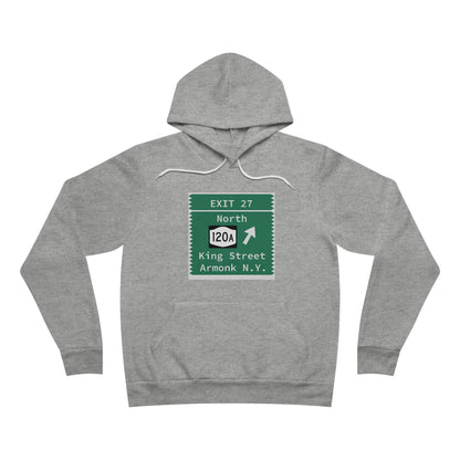 Vintage Merritt Parkway Exit 27 Sign Unisex Sponge Fleece Pullover Hoodie