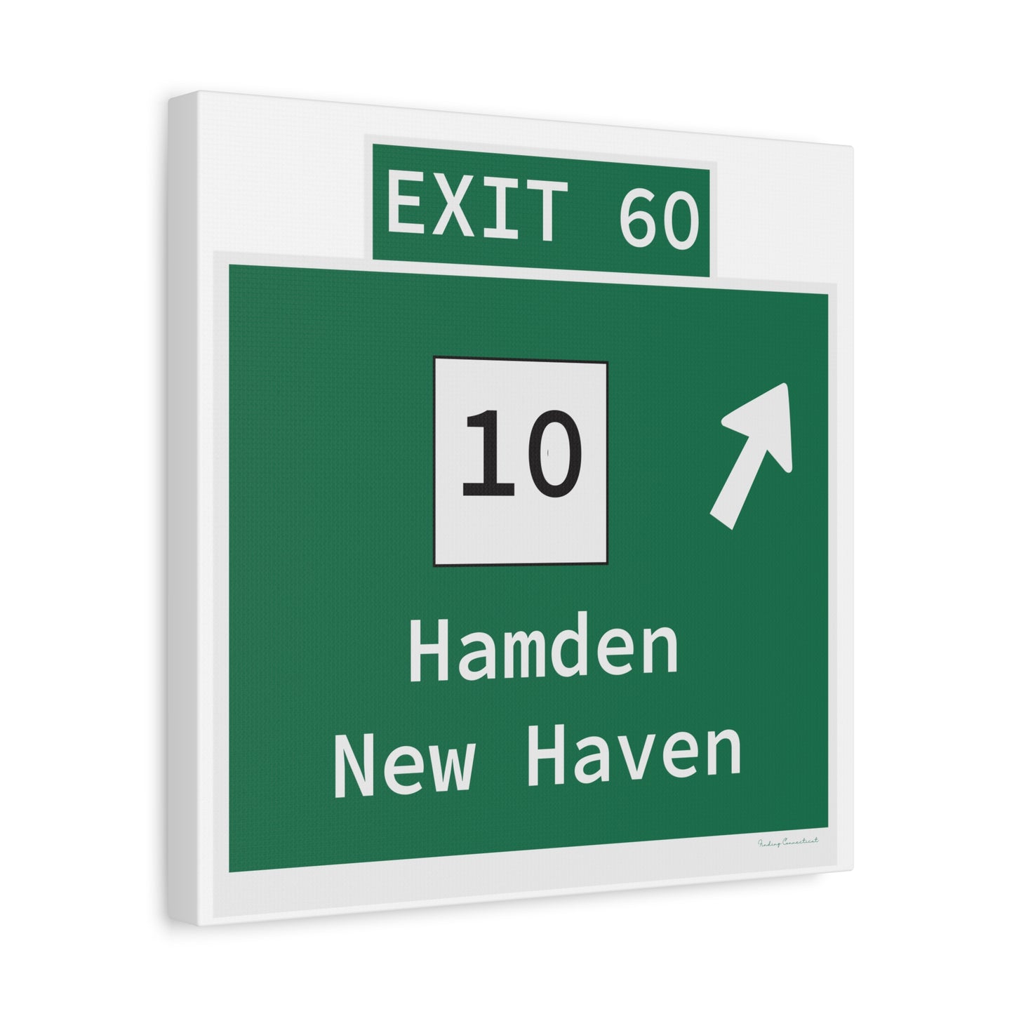 Vintage WCP Exit 60 Sign Matte Canvas, Stretched, 1.25"