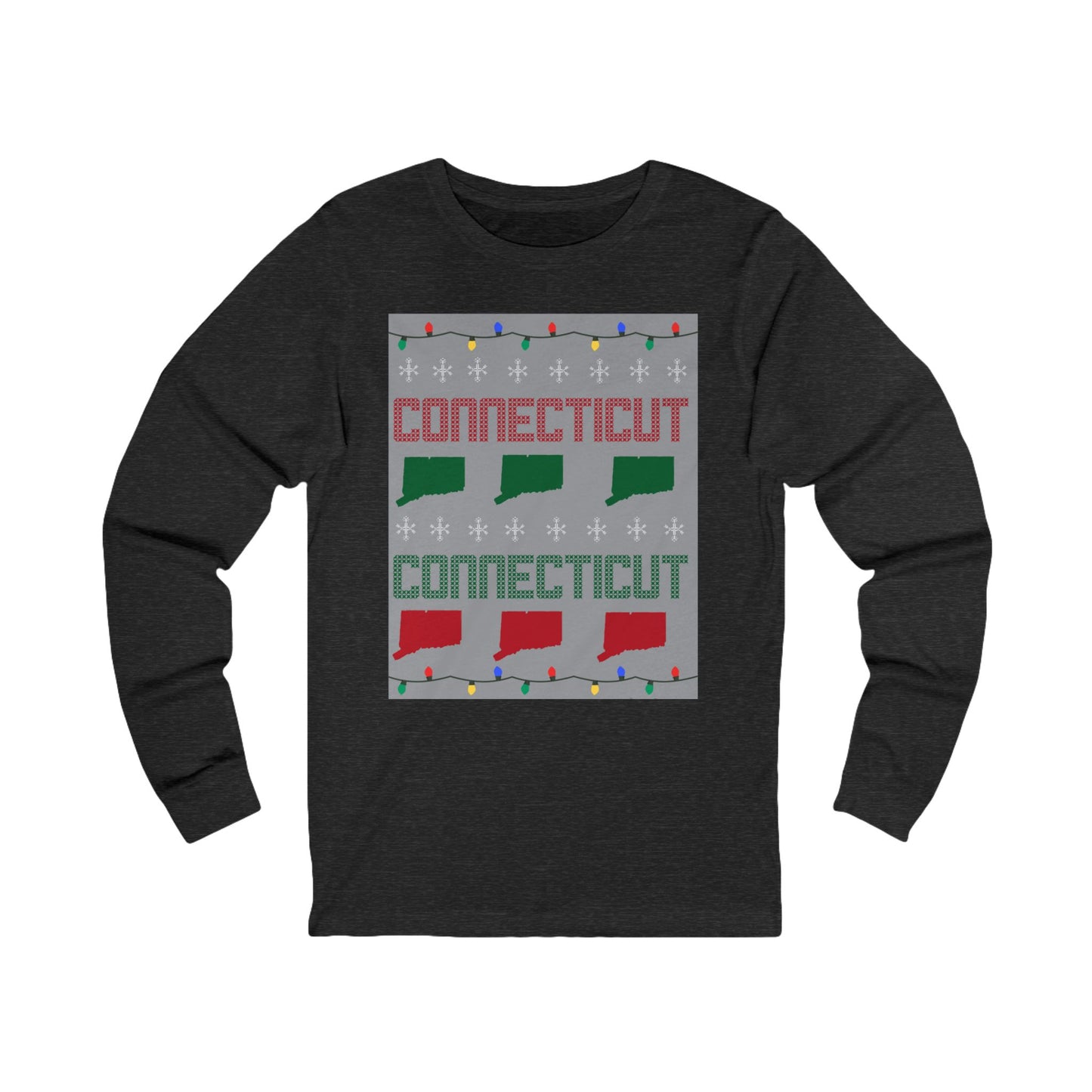 Connecticut Ugly Holiday Unisex Jersey Long Sleeve T-Shirt