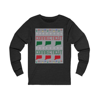 Connecticut Ugly Holiday Unisex Jersey Long Sleeve T-Shirt