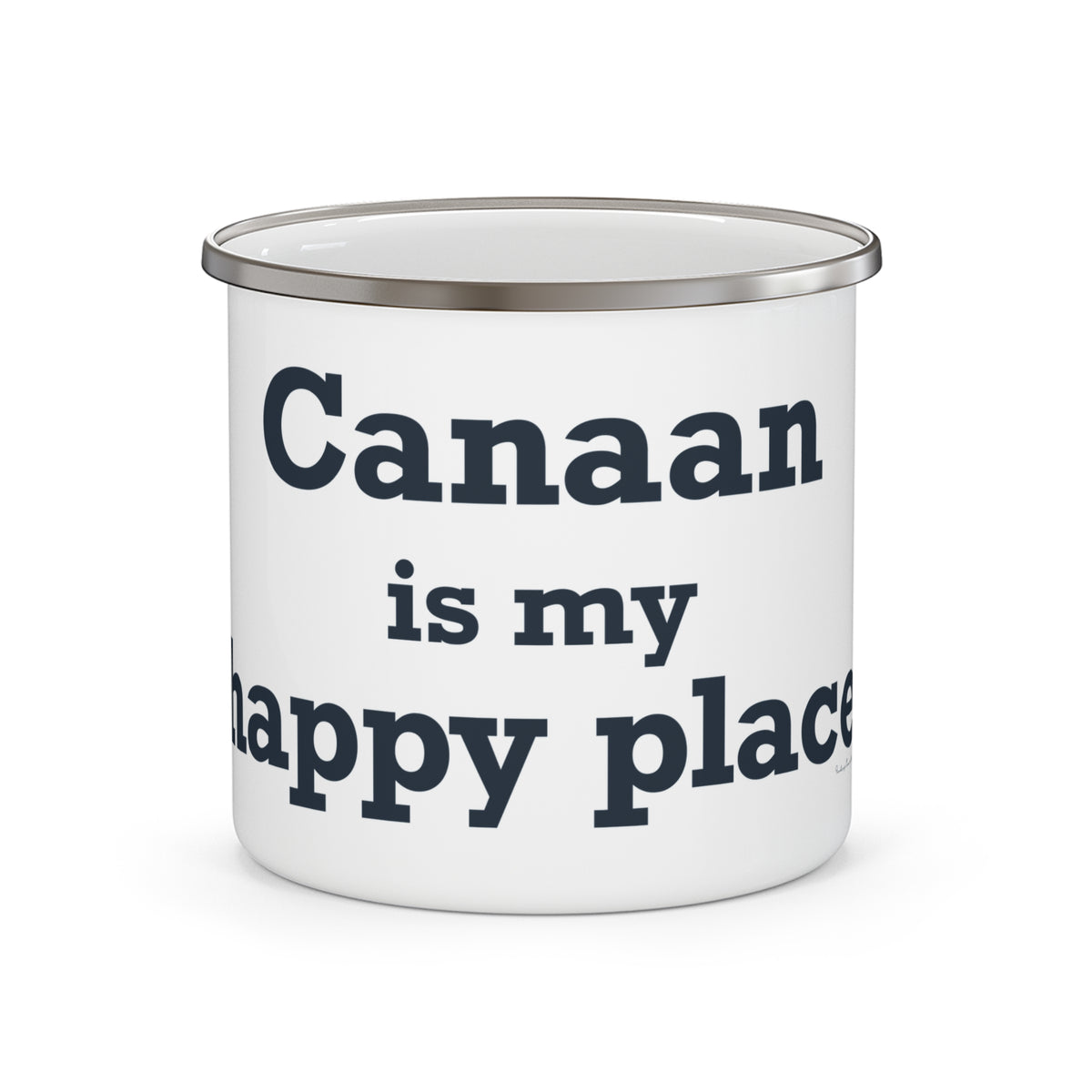 Canaan is my Happy Place Enamel Camping Mug