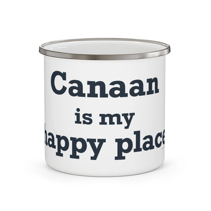 Canaan is my Happy Place Enamel Camping Mug
