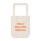 I Really Really Miss Ridgefield Organic Canvas Tote Bag