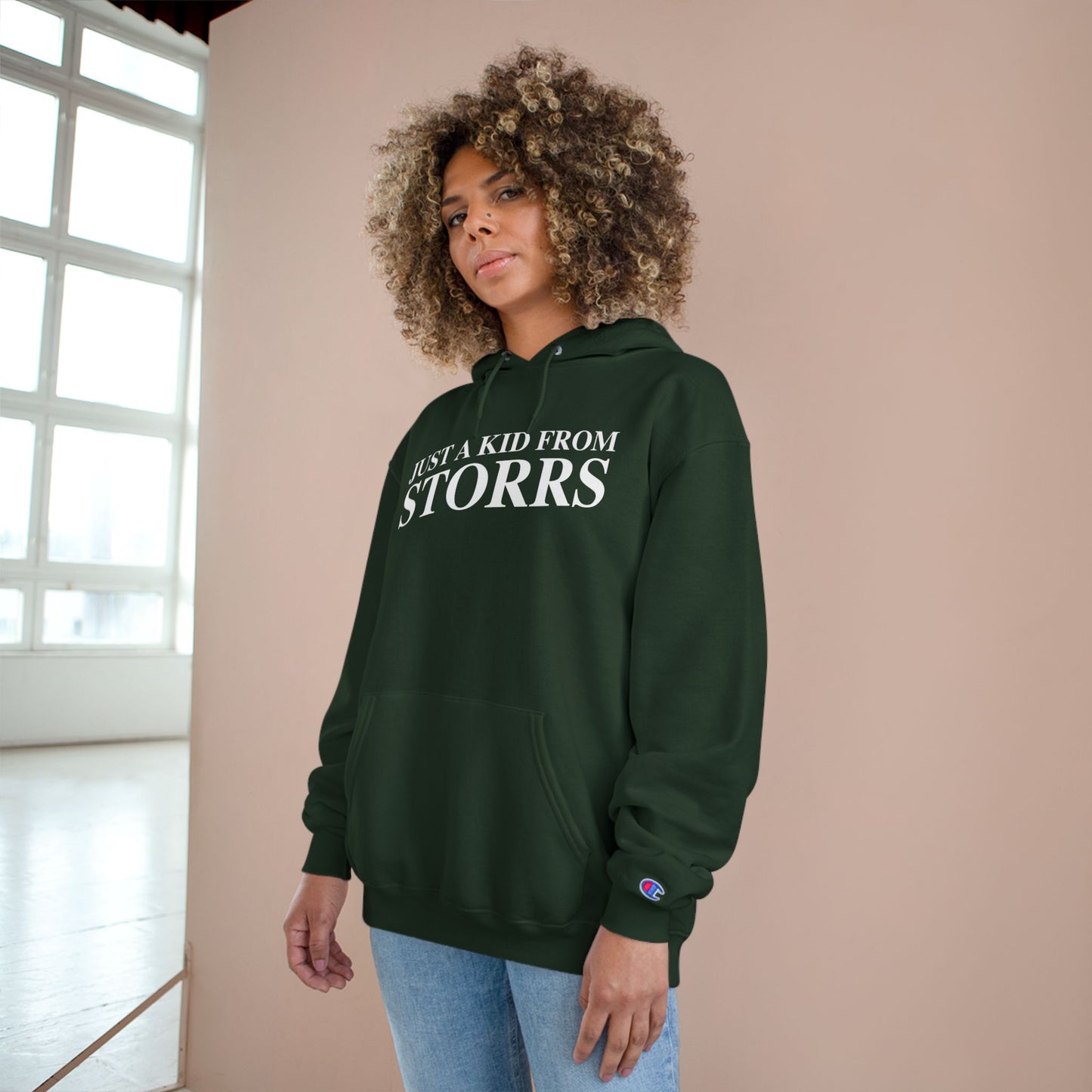 Just a kid from Storrs Champion Hoodie