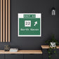 Vintage WCP Exit 63 Sign Matte Canvas, Stretched, 1.25"