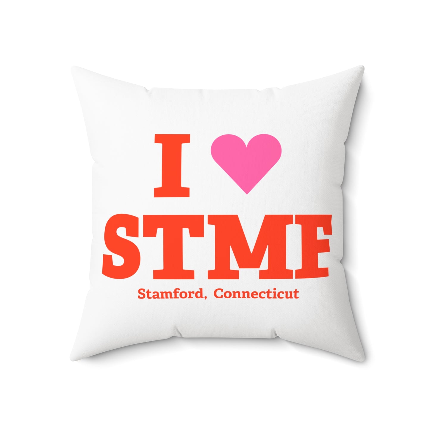 I Heart STMF Spun Polyester Square Pillow