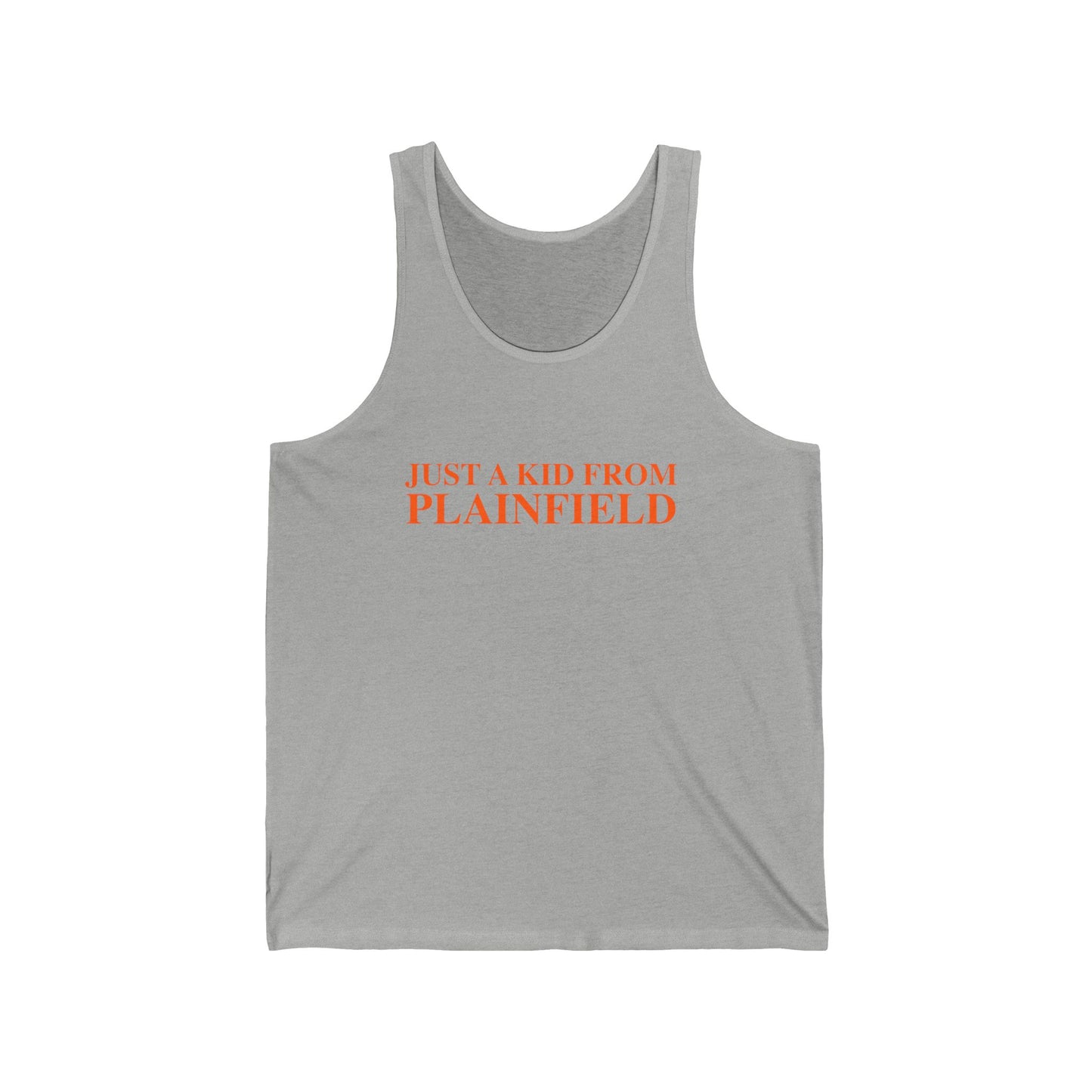 Just a kid from Plainfield Unisex Jersey Tank Top