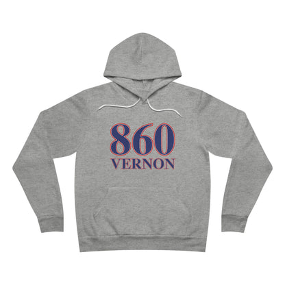 860 Vernon Red White & Blue Unisex Sponge Fleece Pullover Hoodie