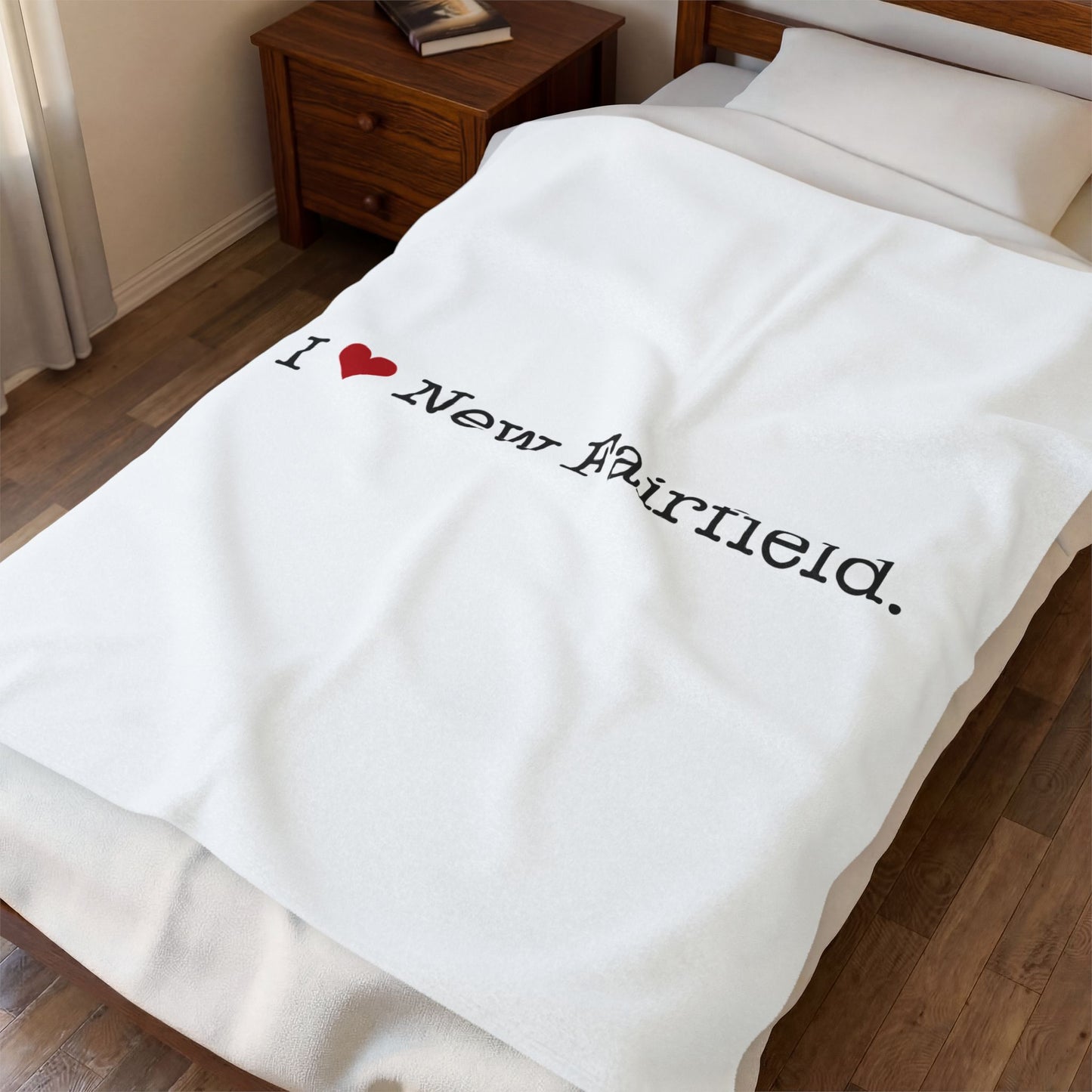 I Heart New Fairfield.  Velveteen Plush Blanket