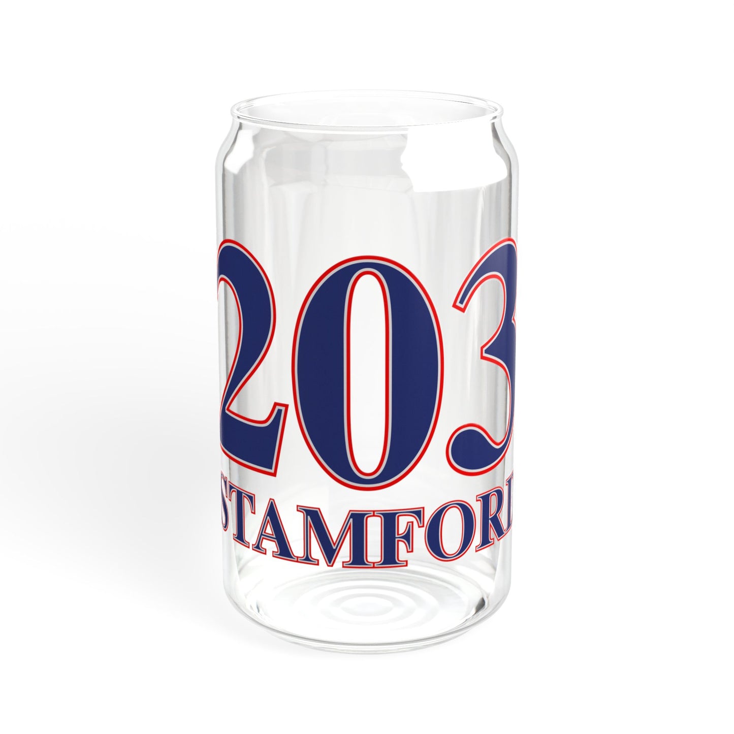 203 Stamford Red, White & Blue Sipper Glass, 16oz