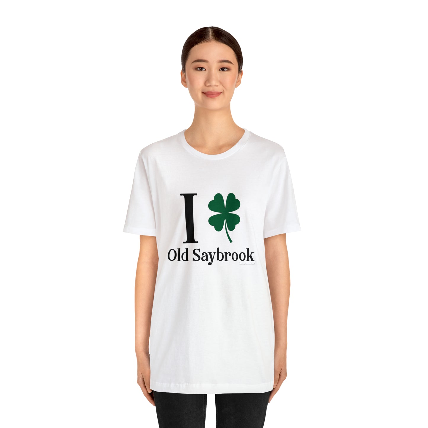 I Clover Old Saybrook Unisex Jersey Short Sleeve T-Shirt (black)