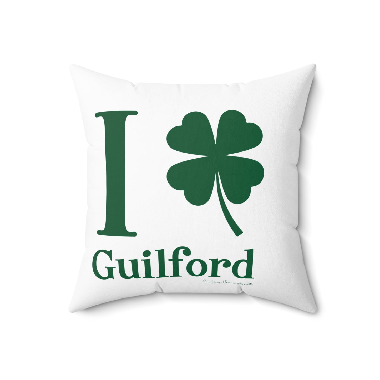 I Clover Guilford Spun Polyester Square Pillow