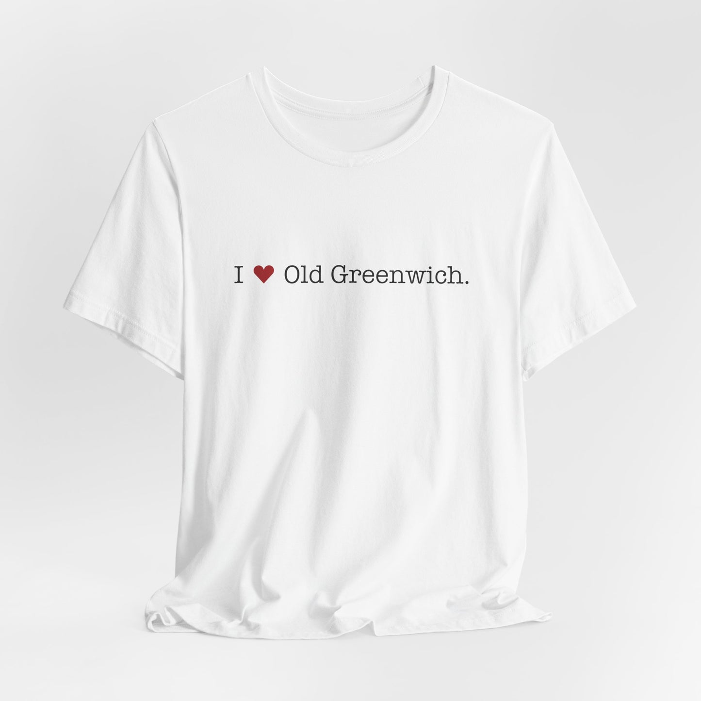 I Heart Old Greenwich. Unisex Jersey Short Sleeve T-Shirt