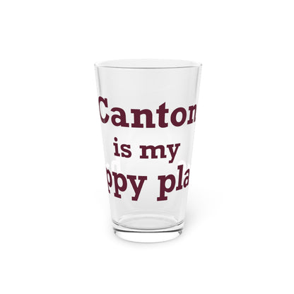 Canton is My Happy Place Pint Glass, 16oz