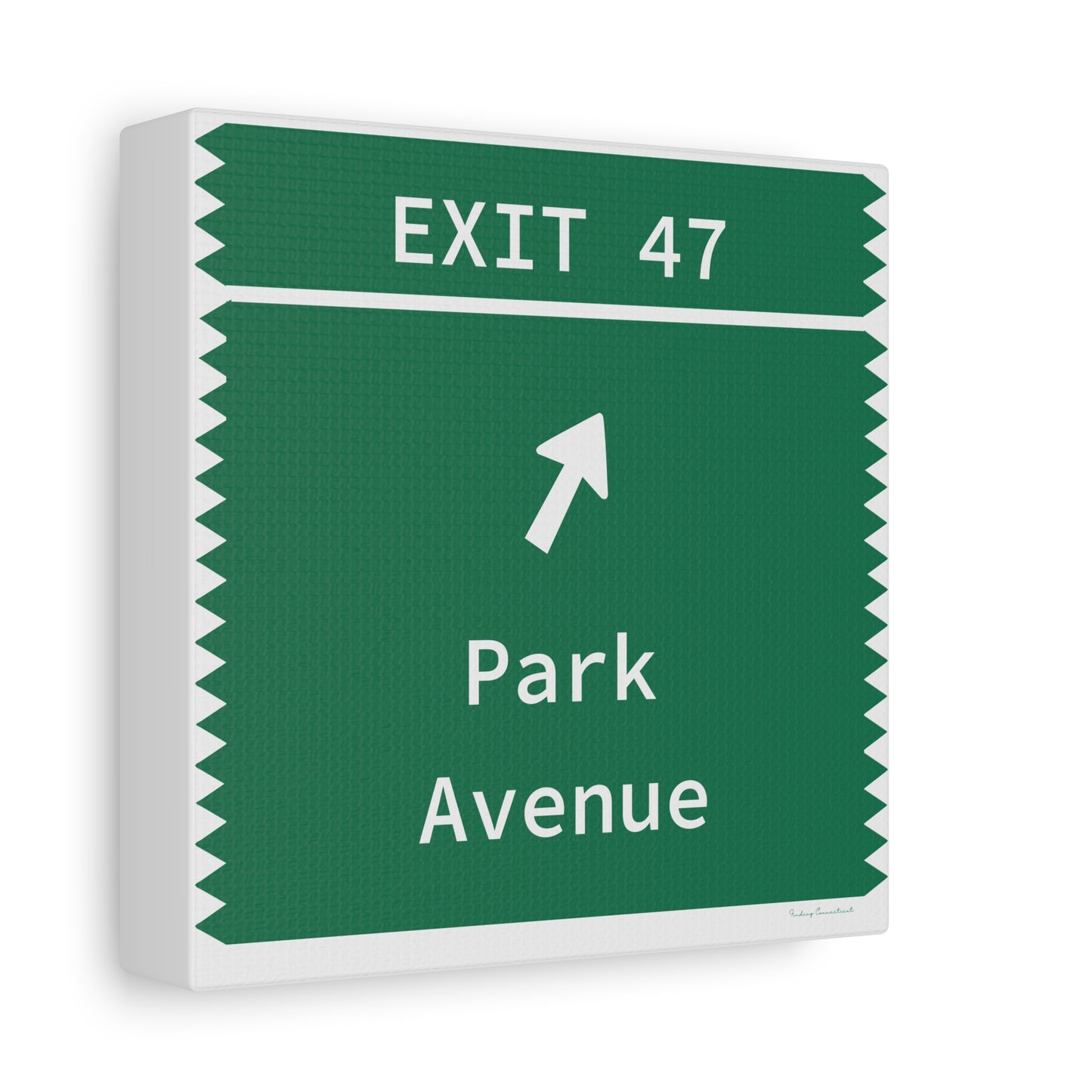Vintage Merritt Parkway Exit 47 Sign Matte Canvas, Stretched, 1.25"