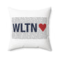 Wilton Love Spun Polyester Square Pillow