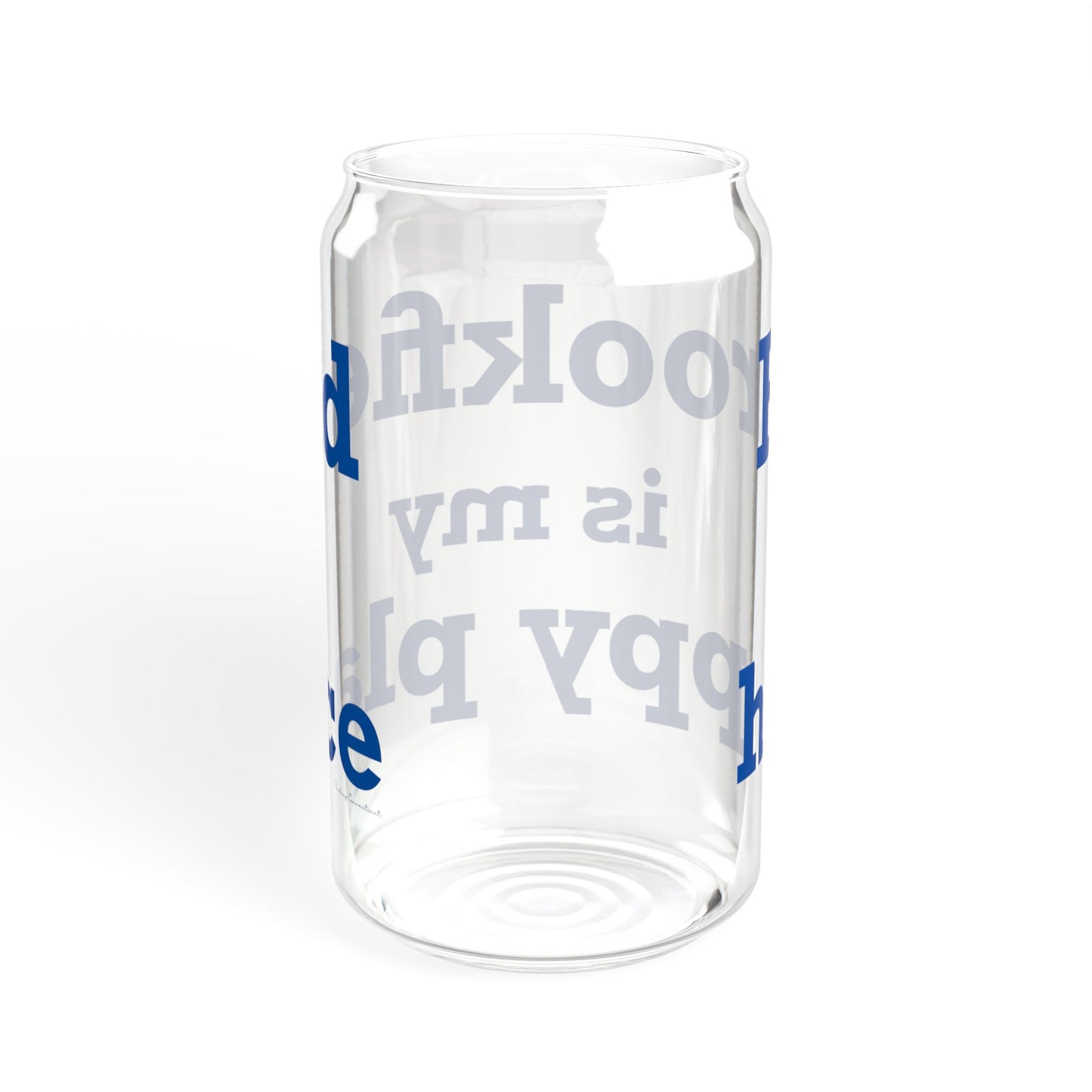 Brookfield Is My Happy Place Sipper Glass, 16oz