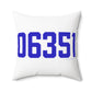 06351 Lisbon Connecticut Zip Code Spun Polyester Square Pillow