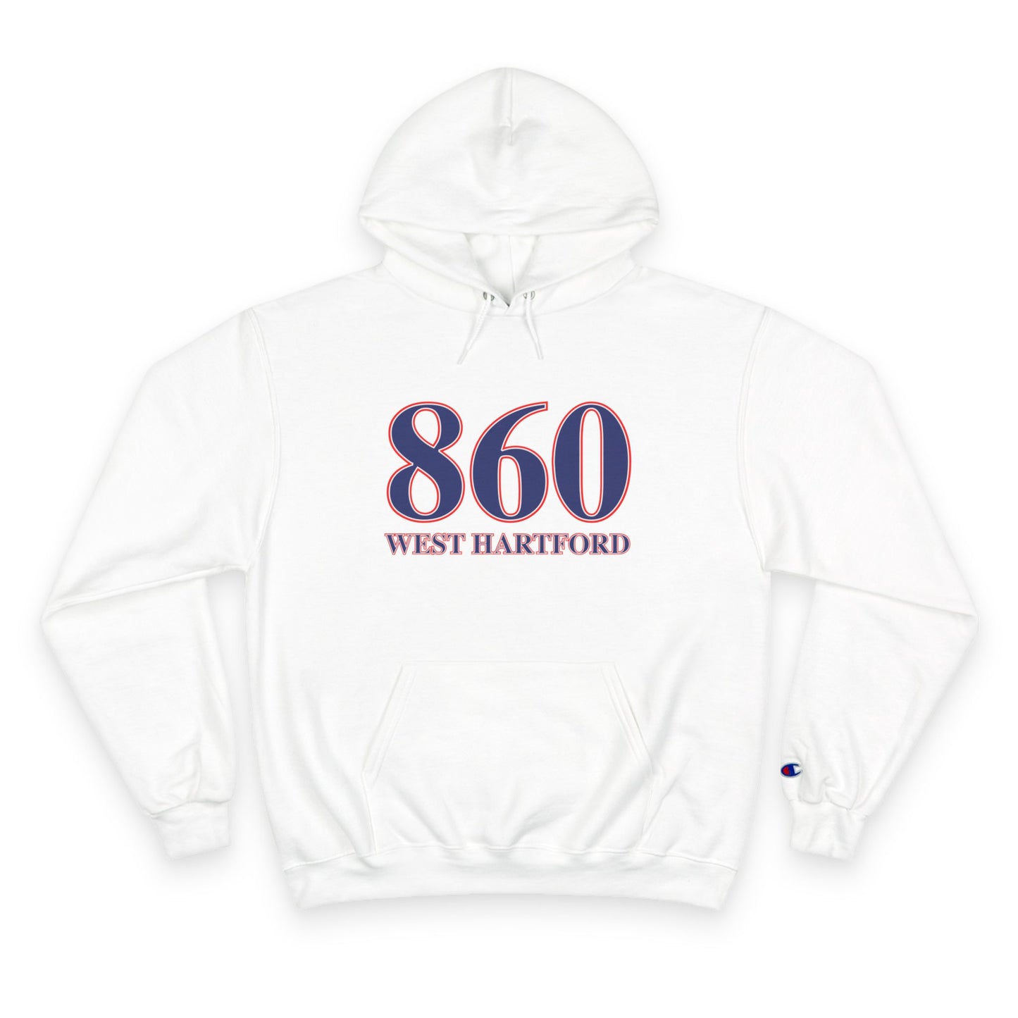 860 West Hartford Red White & Blue Champion Hoodie