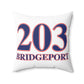 203 Bridgeport Red White & Blue Spun Polyester Square Pillow