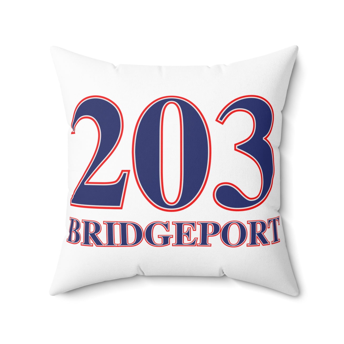 203 Bridgeport Red White & Blue Spun Polyester Square Pillow