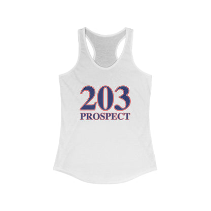 203 Prospect Red White & Blue Women's Ideal Racerback Tank Top