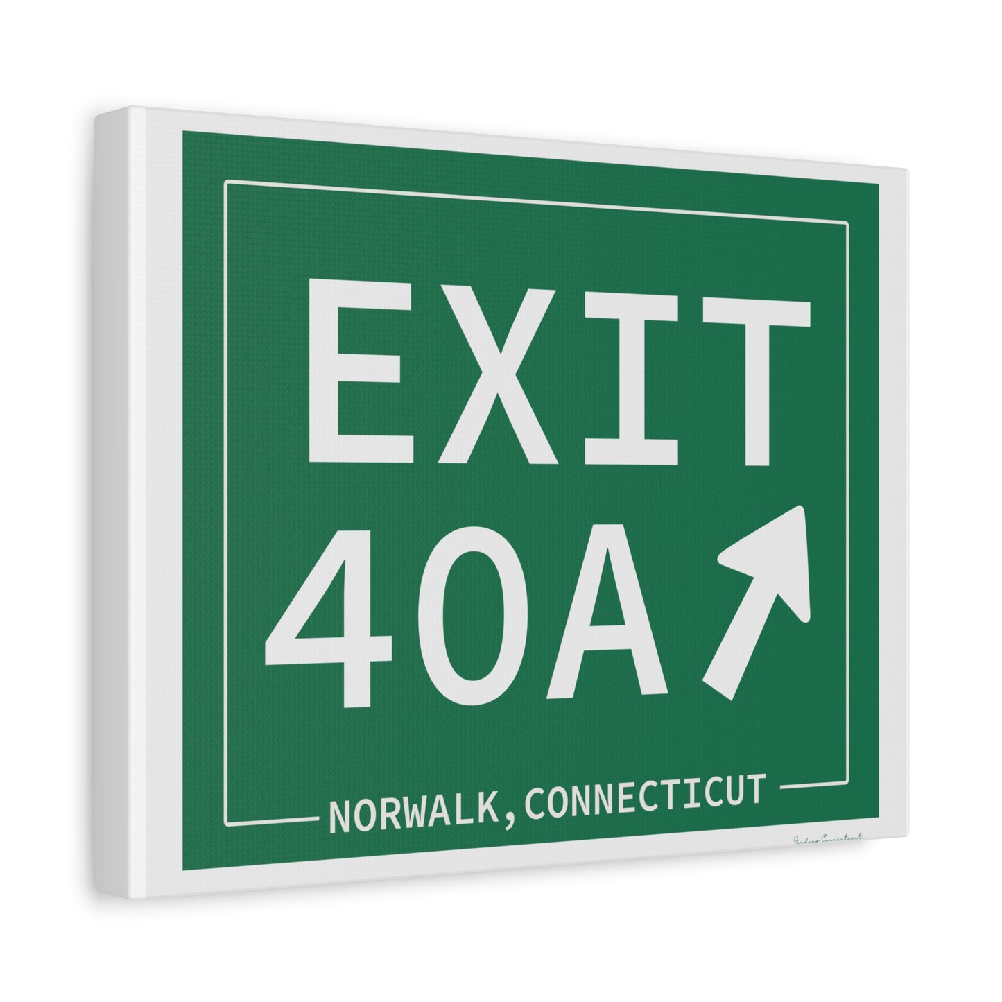Vintage Exit 40A Merritt Parkway Sign Matte Canvas, Stretched, 1.25"