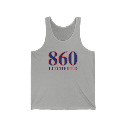 860 Litchfield Red White & Blue Unisex Jersey Tank Top