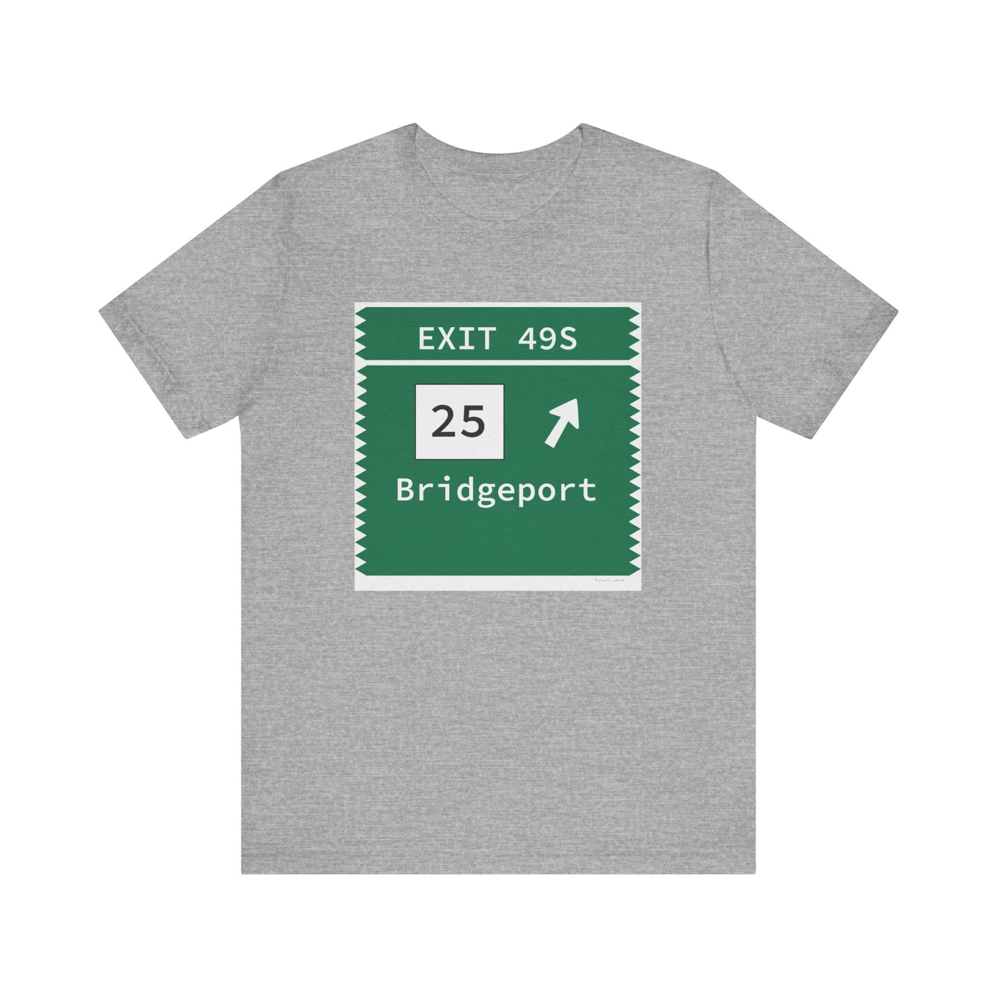 Vintage Merritt Parkway Exit 49S Sign Unisex Jersey Short Sleeve T-Shirt